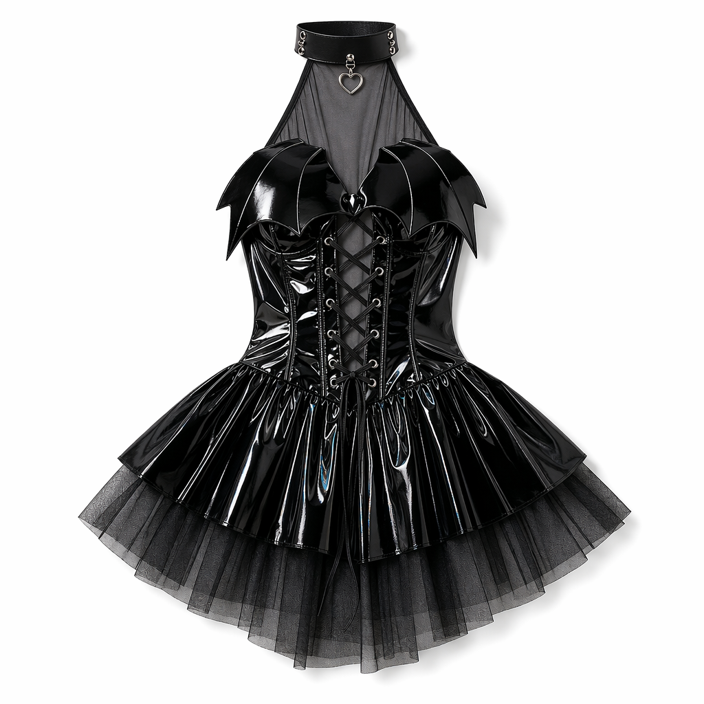 Vegan Leather Succubus Maid Cosplay Costume Default