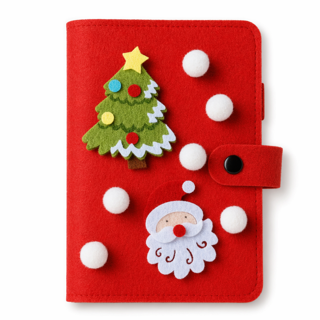 Santa Claus Inspired Holiday Journals for Kids Red