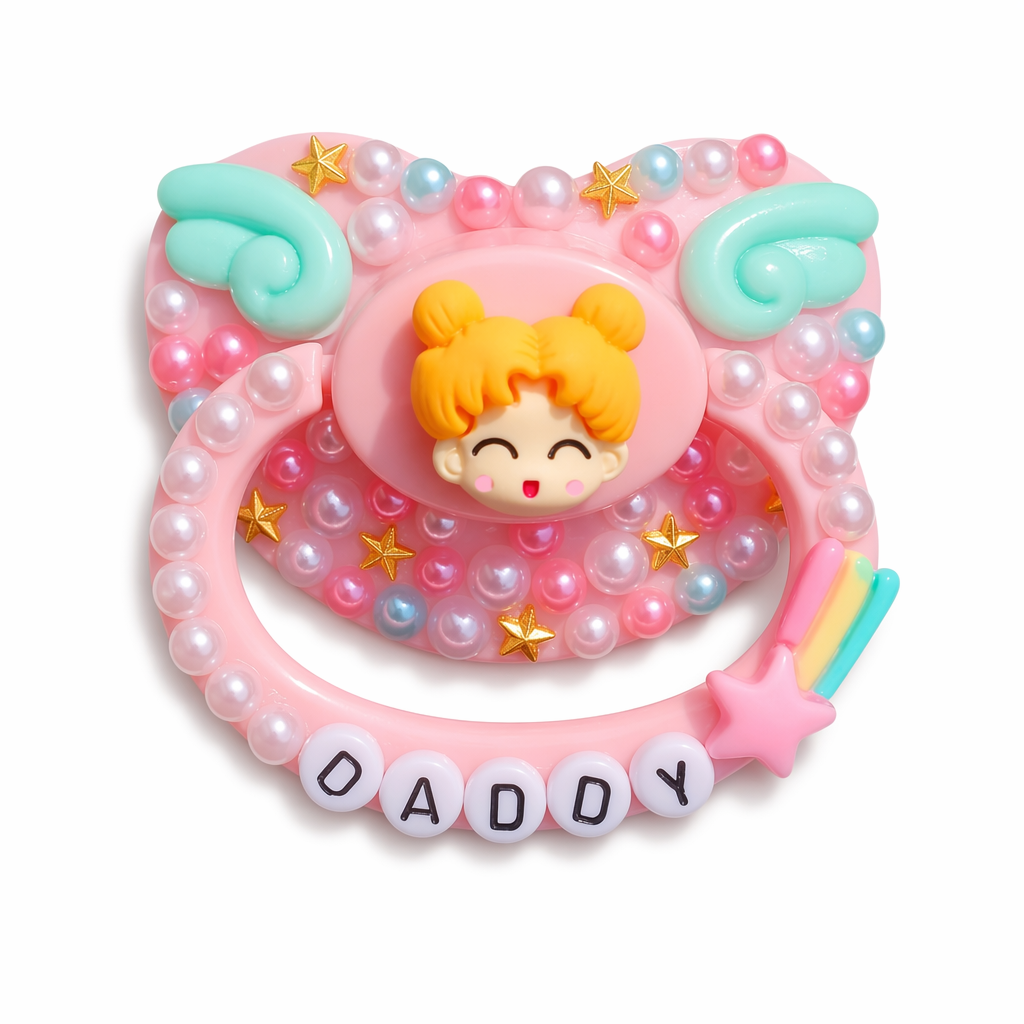 Adult-sized Anime-Inspired Pacifier with Holographic Accessories Default Title