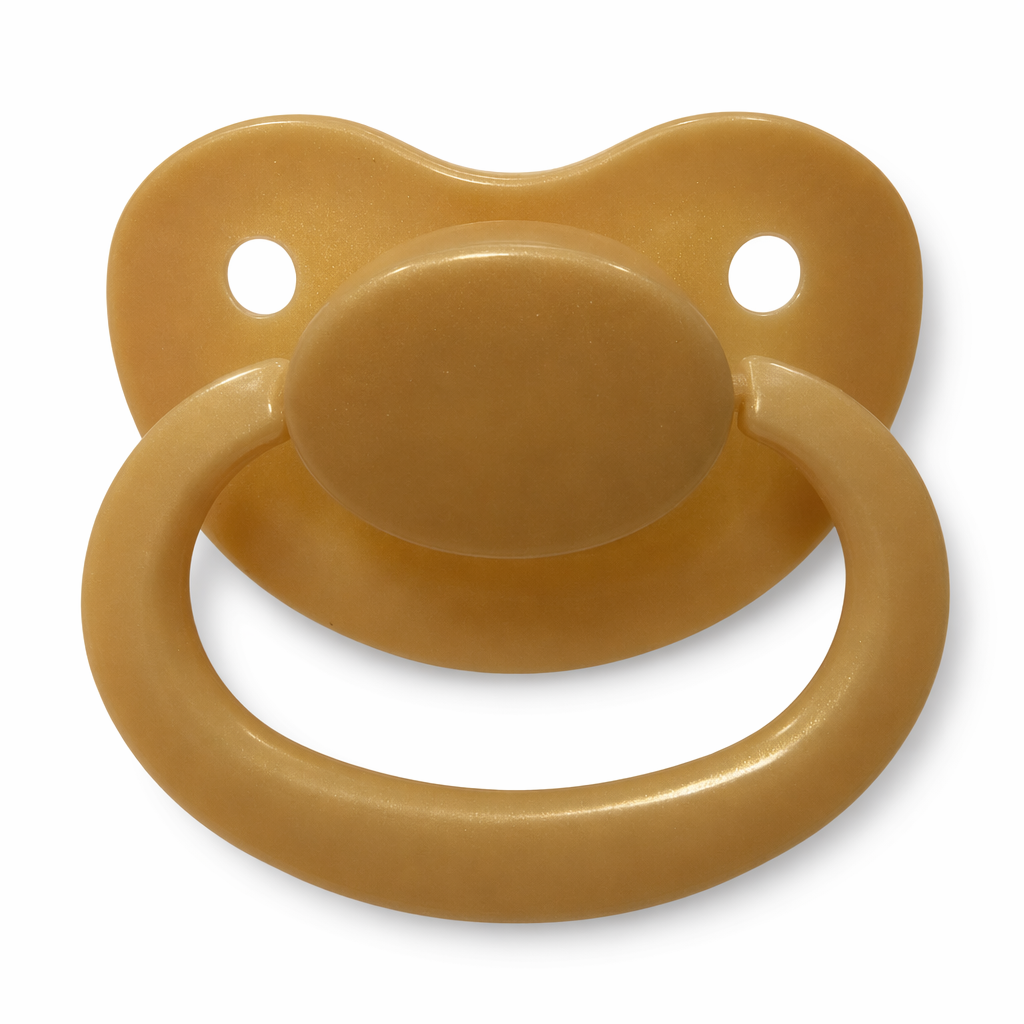 Adult-Sized Yellow Gold Glitter Pacifier with Satisfaction Guarantee Default Title