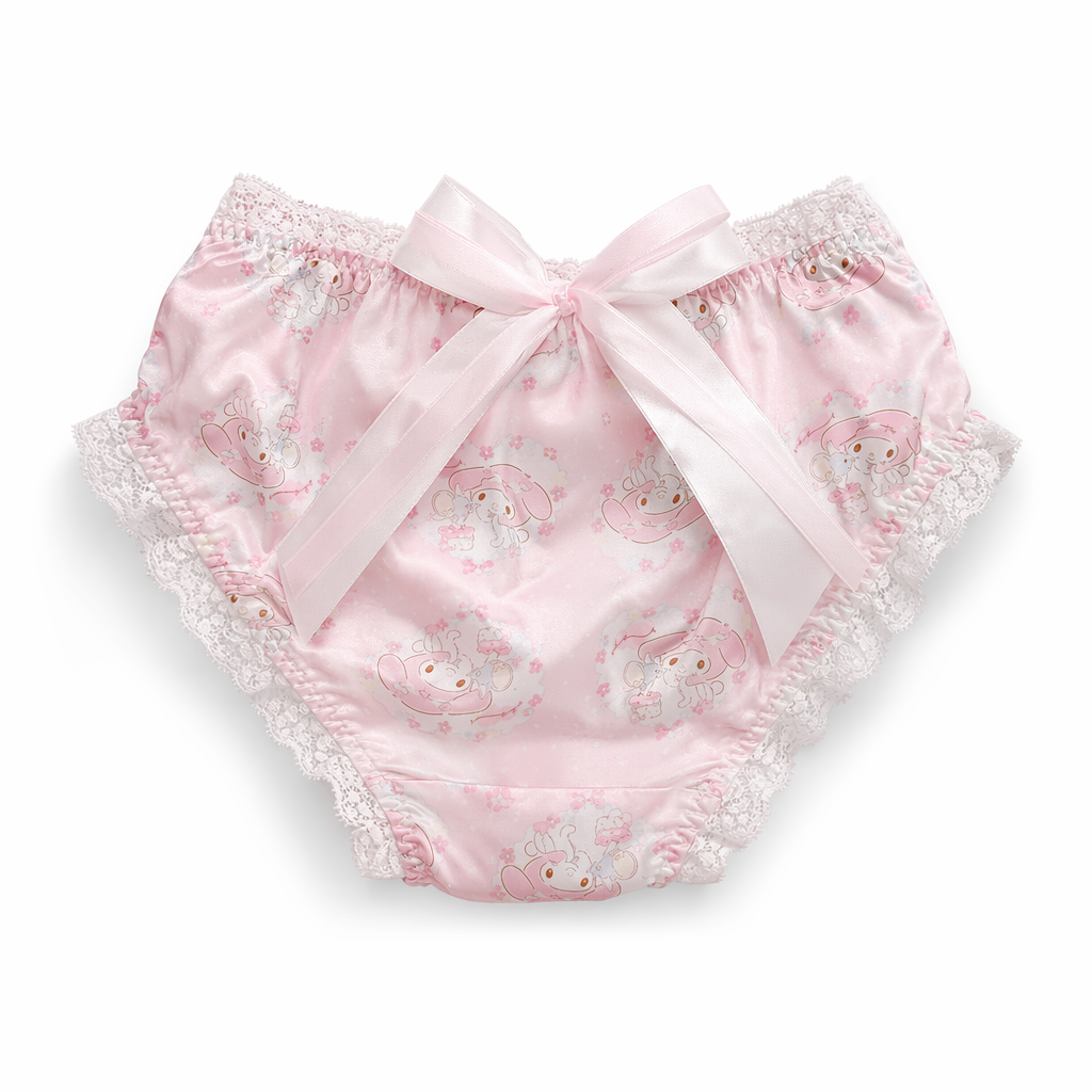 Elegant My Melody Panties with Satin and Lace Details L