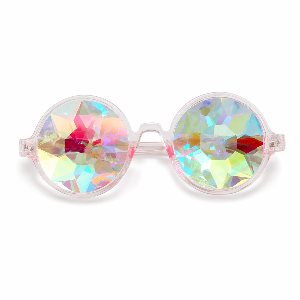 Crystallized Jewel Sunglasses with Kaleidoscope Effect Clear