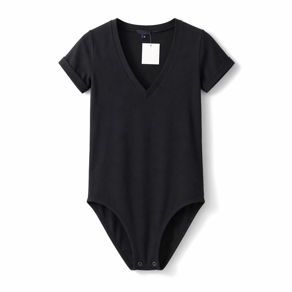 Traditional Cut Classic Color Onesie for Versatile Fashion Black