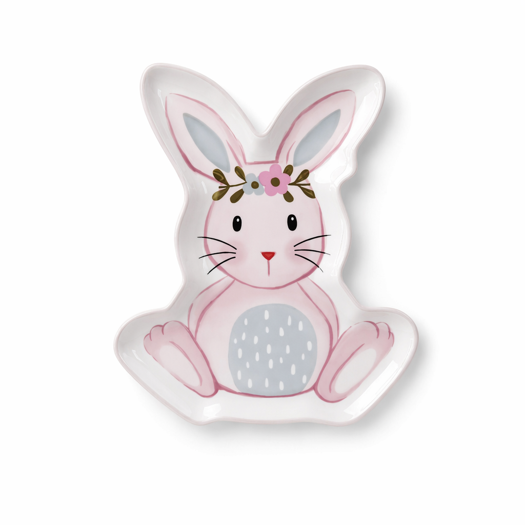 Bunny Sweet Tea Party Set for Whimsical Tea Celebrations Bunny Shaped Plate 20x17cm