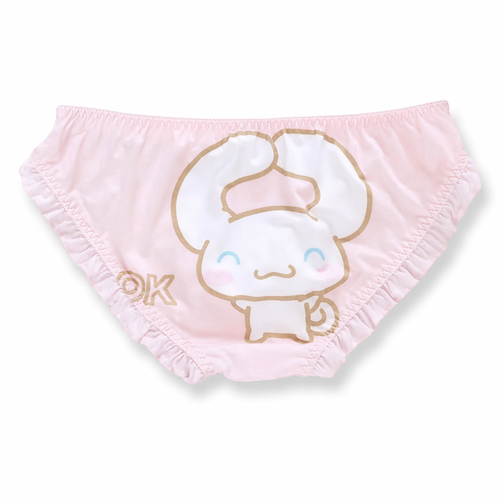 Kawaii My Melody and Cinnamoroll Panties with Sweet Details Pink OK