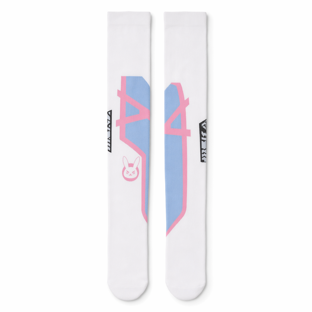 D.Va Thigh High Stockings for Overwatch Fans and Kawaii Gamers Graphic