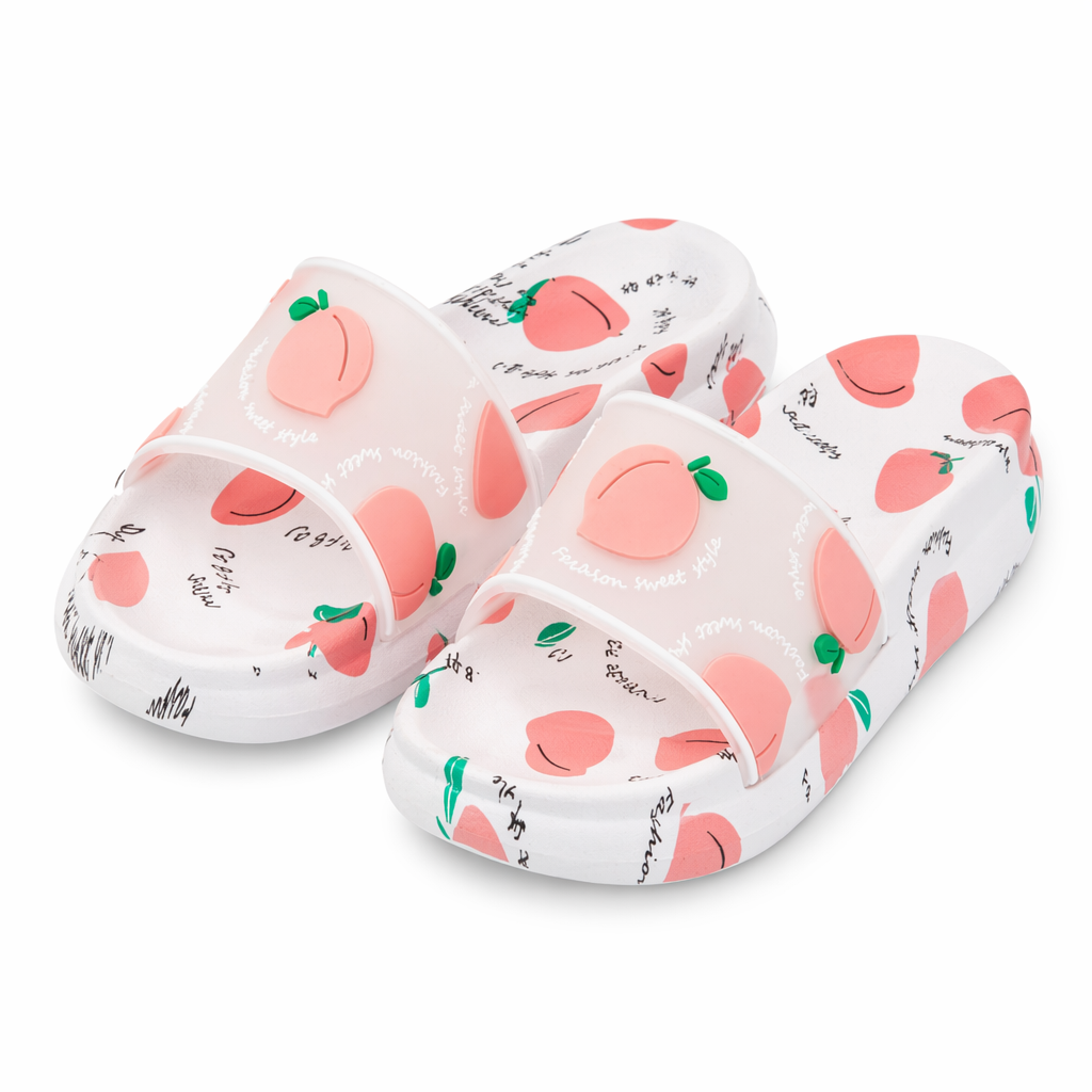 Cozy Summer Sandals with Ultra Soft Sole for Little Foodies Peaches