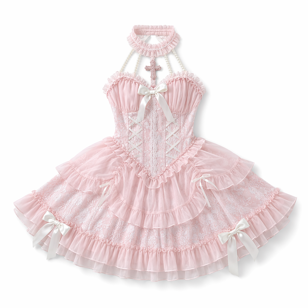Exquisite Royal Victorian Lolita Dress with Luxury Detailing Pink