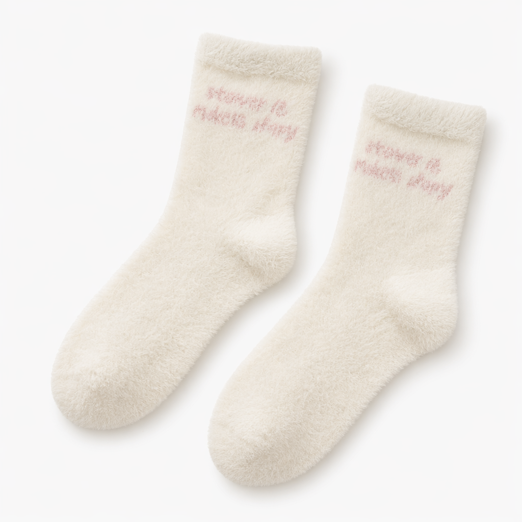 Fuzzy Strawberry Socks for Ultimate Comfort and Style English alphabet