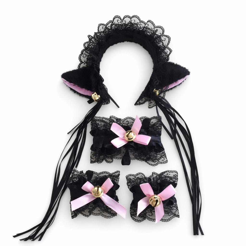 Neko Kitty Cat Complete Set with Headband, Collar, and Bracelets 11