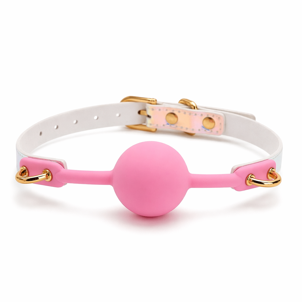 Pastel Tie-Dye Gag for Kinky Princesses Pink