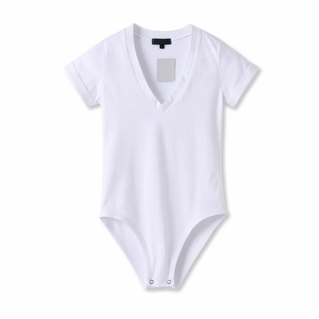 Traditional Cut Classic Color Onesie for Versatile Fashion White