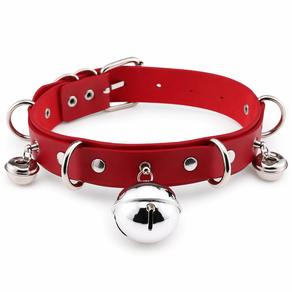 Gorgeous Bell Collar Inspired by Neko Cosplay Culture Red