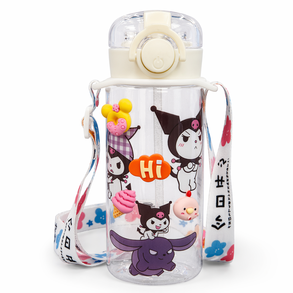 Adorable White Character Sippy Cups for Kids Black Bunny