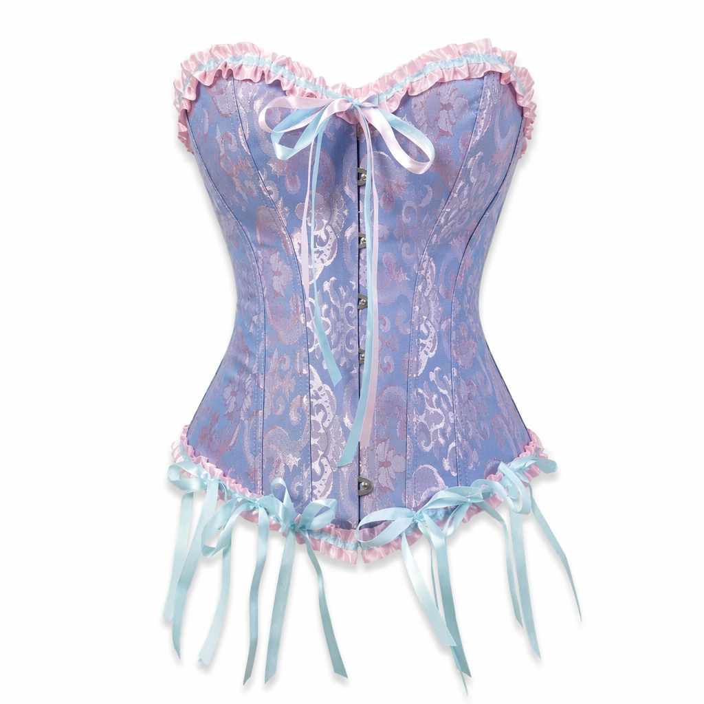 Genuine Fully Boned Tummy Slimming Corsets in Black & Red Pastels