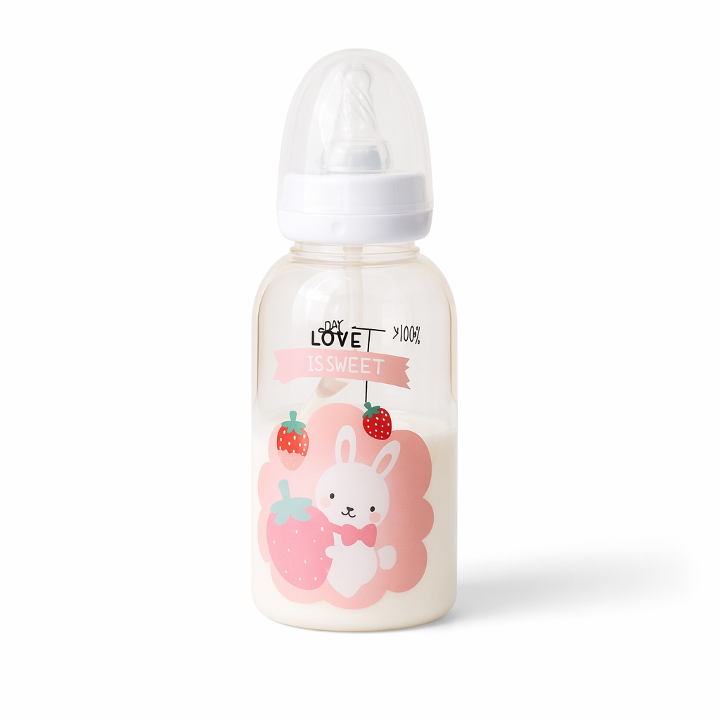Kawaii Japanese Strawberry Bunny Sippy Cup for Cute Cospartys 300ml Love Is Sweet