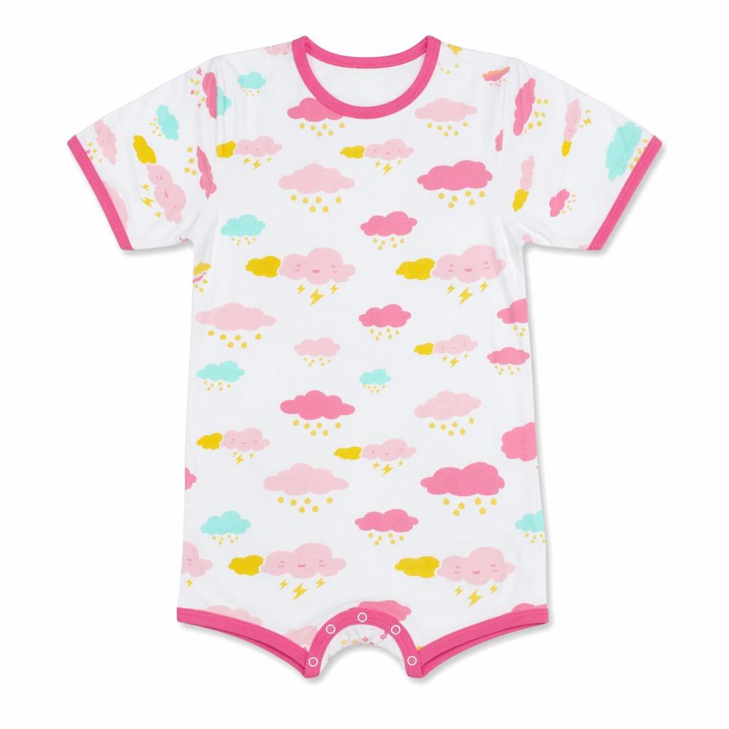 Cloudy Sky Adult Onesie with Snap Crotch for Kawaii Relaxation L