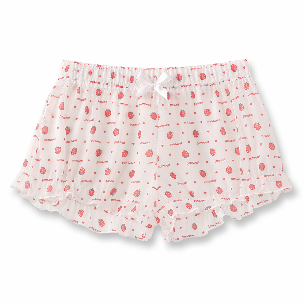 Cute Strawberry Bloomer Shorts for Youthful Fashion and Comfort Default Title