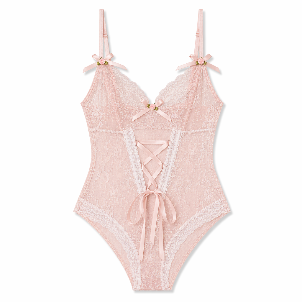 Seductive Lace Bodysuit for Sensual Sleepwear Elegance Default