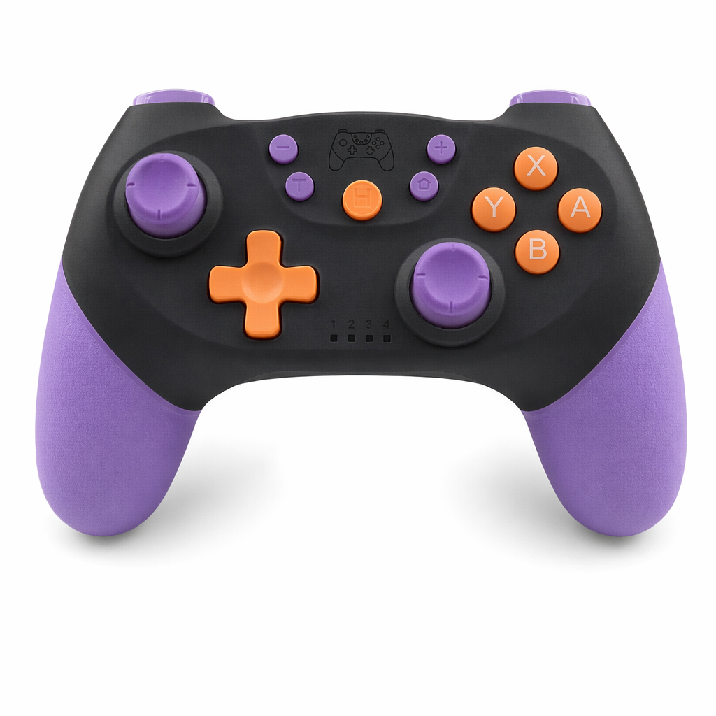 Pink Bluetooth Game Controller for Kawaii Gamer Girls and Streamers Black Purple Orange