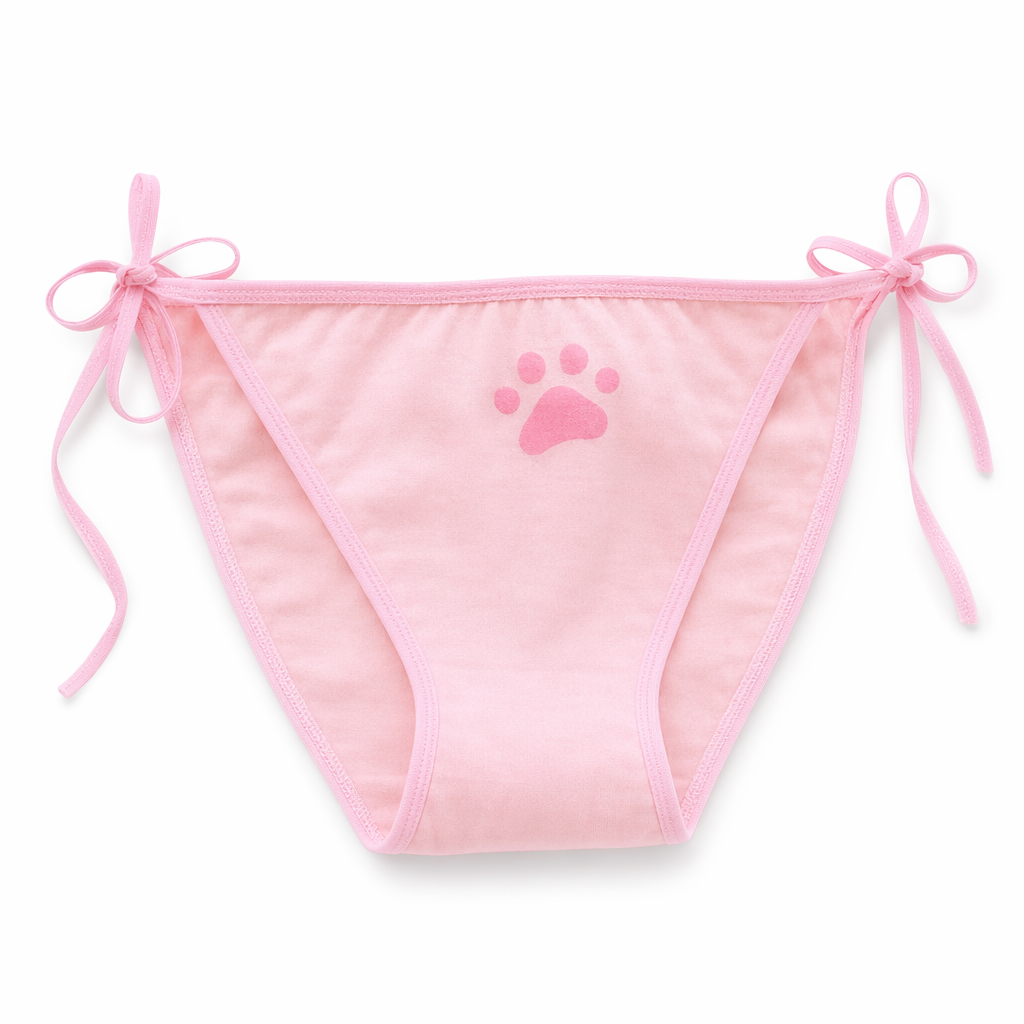 Paw Print Panties for Comfortable and Flattering Fit Pink