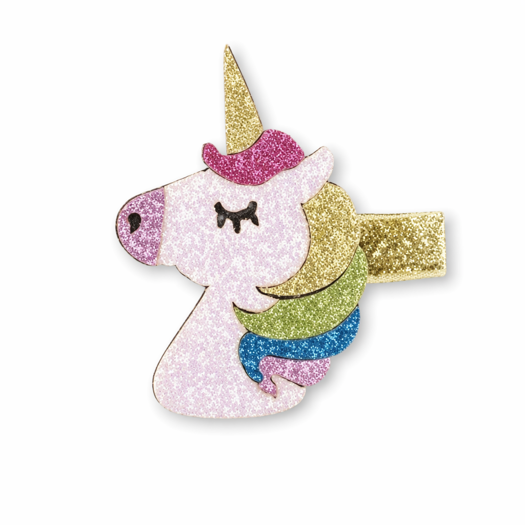 Glittery Magical Unicorn Hair Clips for All Hair Lengths Rainbow Unicorn