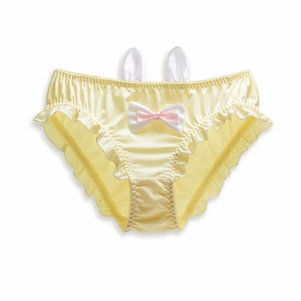 Cute Bunny-Eared Ruffled Undies for the Perfect Fit Baby Bun Look Yellow