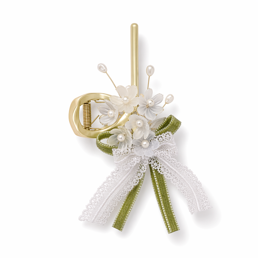 Dainty Floral Ceramic Hair Claw Clip for a Unique Style 5
