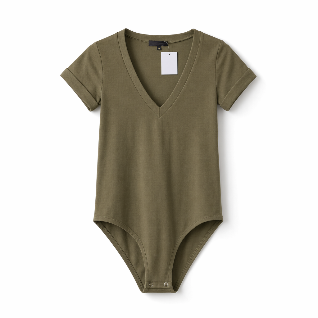 Traditional Cut Classic Color Onesie for Versatile Fashion Army Green