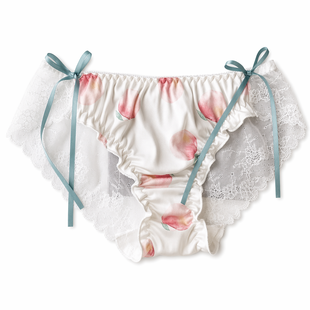 Galaxy Patterned Ruffled Lace Back Undies in New Condition Org Instock Peaches