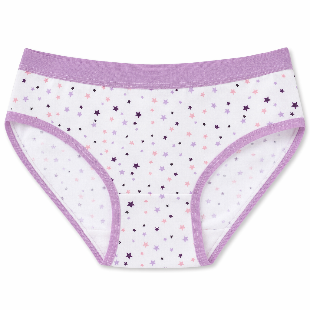 Classic Fit Panties in Adorable Patterns and Youthful Styles Purple Dotty