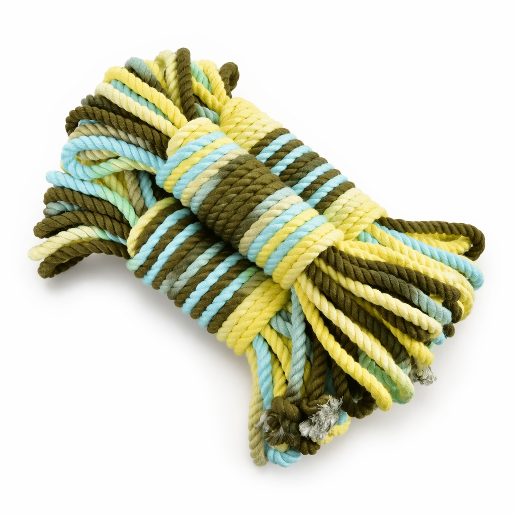 Pride Rainbow Shibari Rope for Creative and Vibrant Playtime Greens