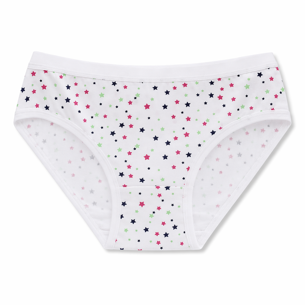 Classic Fit Panties in Adorable Patterns and Youthful Styles White Dotty
