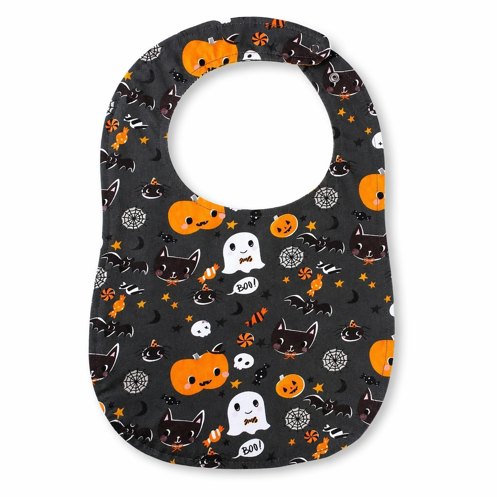 Kawaii Halloween Bib for Adults with Fun Pumpkin and Ghost Design Default Title