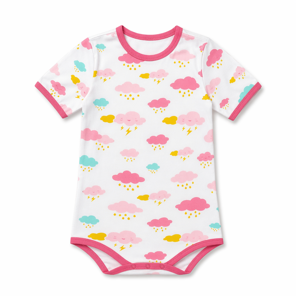 Cloudy Sky Adult Onesie with Snap Crotch for Kawaii Relaxation S