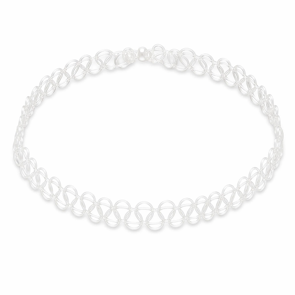 Classic 90s Inspired Choker Necklace in Various Colors Clear