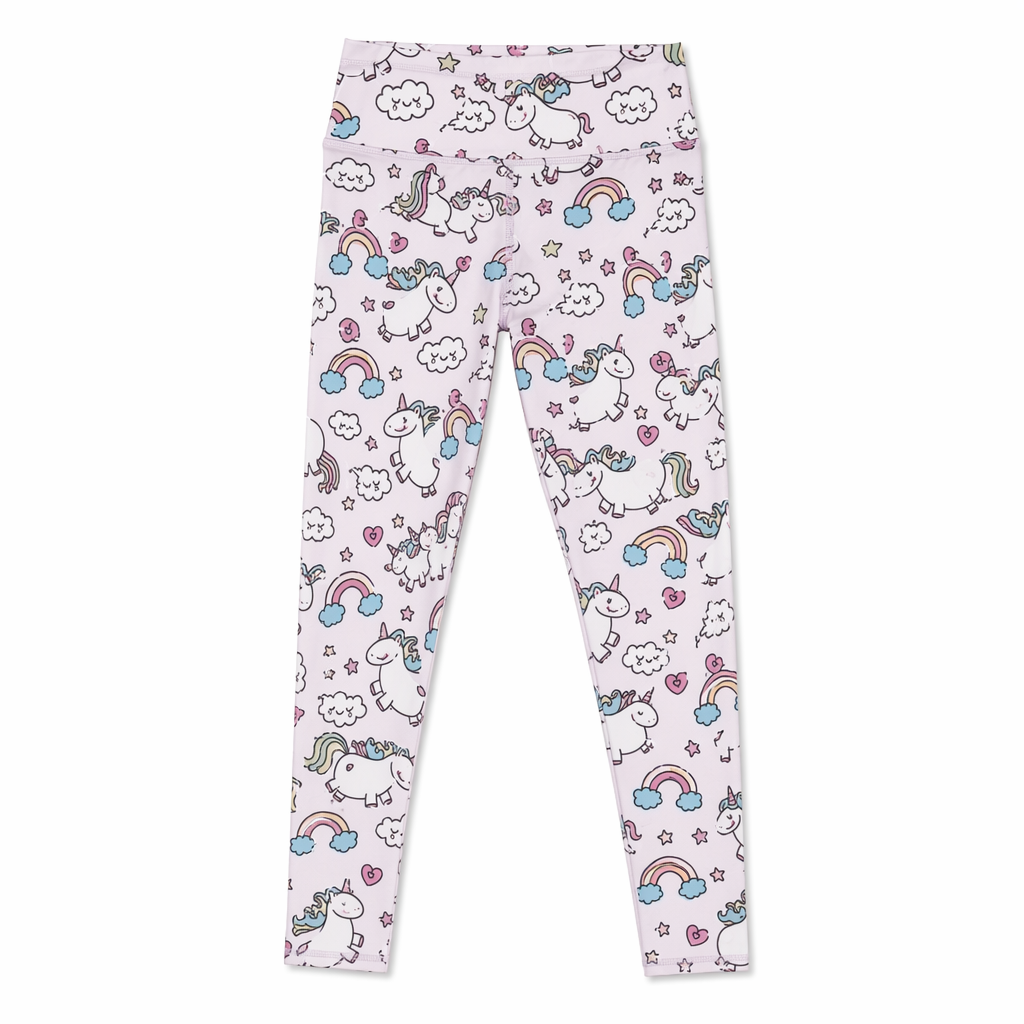 Kawaii Pastel Unicorn and Cloud Yoga Pants XXXL