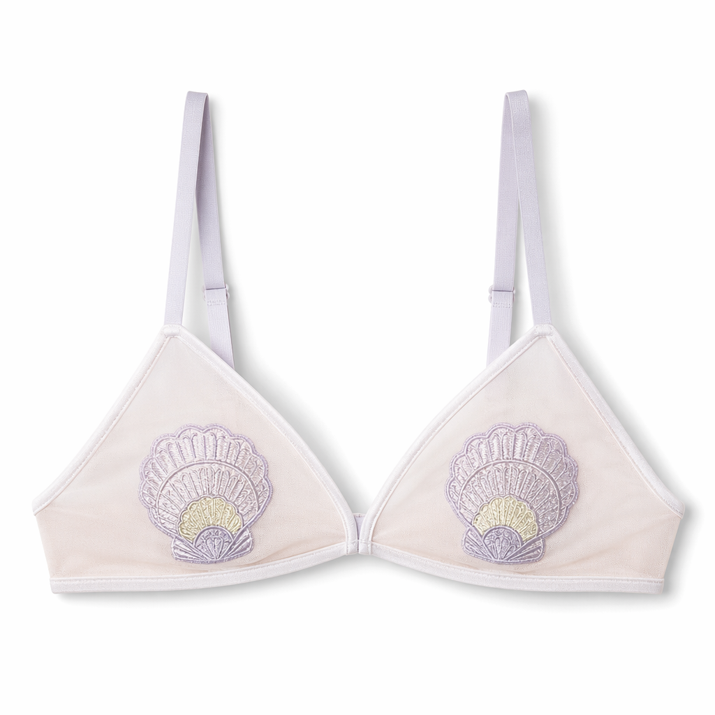 Fruity Embroidered Bralette for Kinky Cuties Seashell