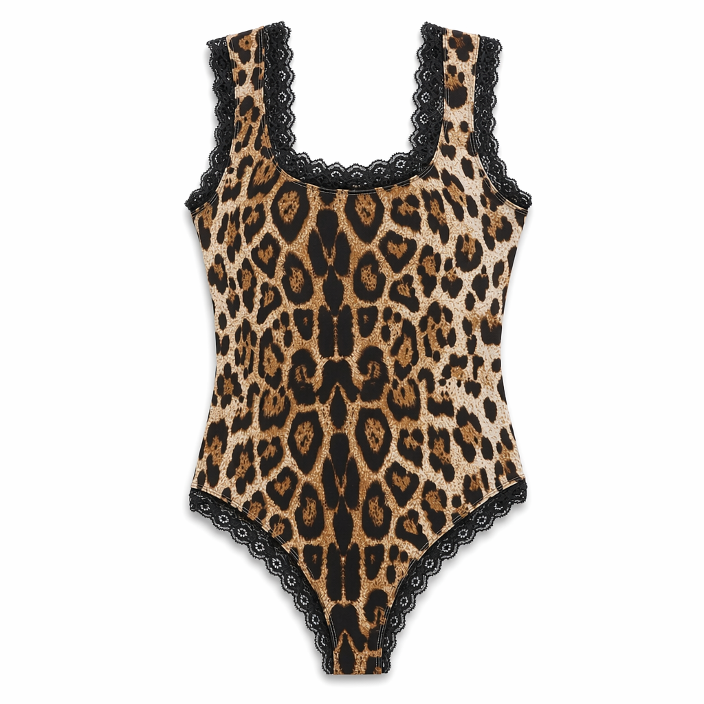 Corset Backed Leopard Print Bodysuit for a Fierce Look S