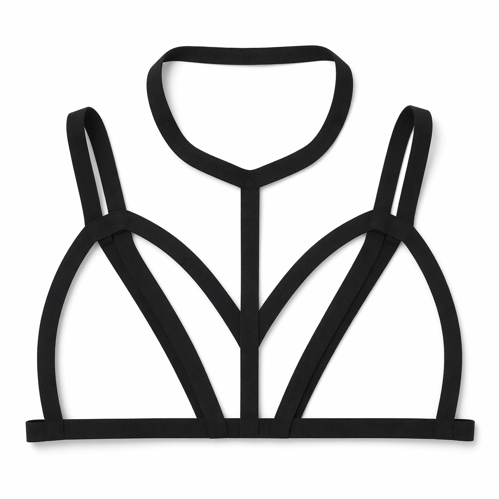 Chic Y Pattern Chest Harness with Elegant Stretchy Straps L