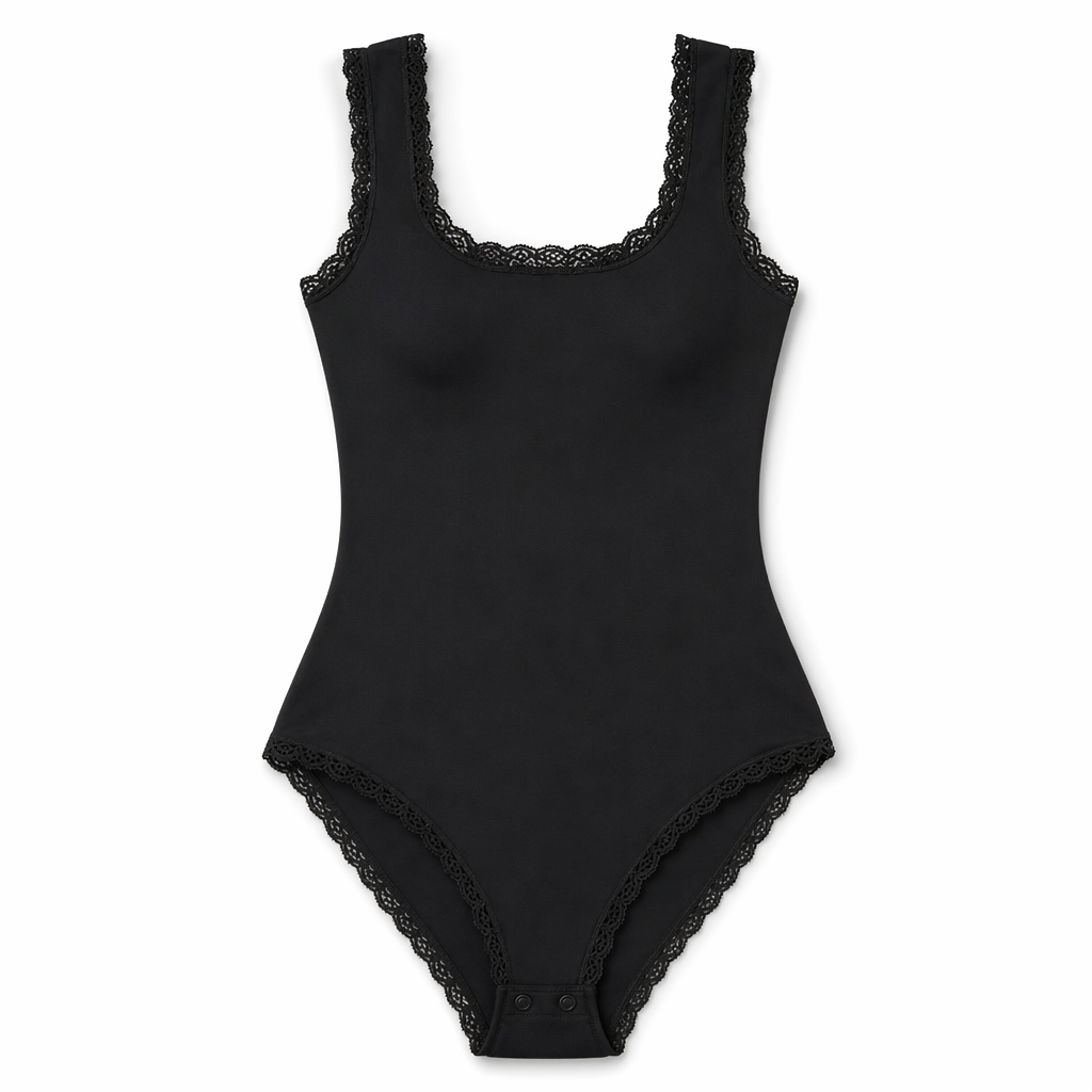 Victorian Era Inspired Cute Snap Crotch Corset Back Bodysuit S