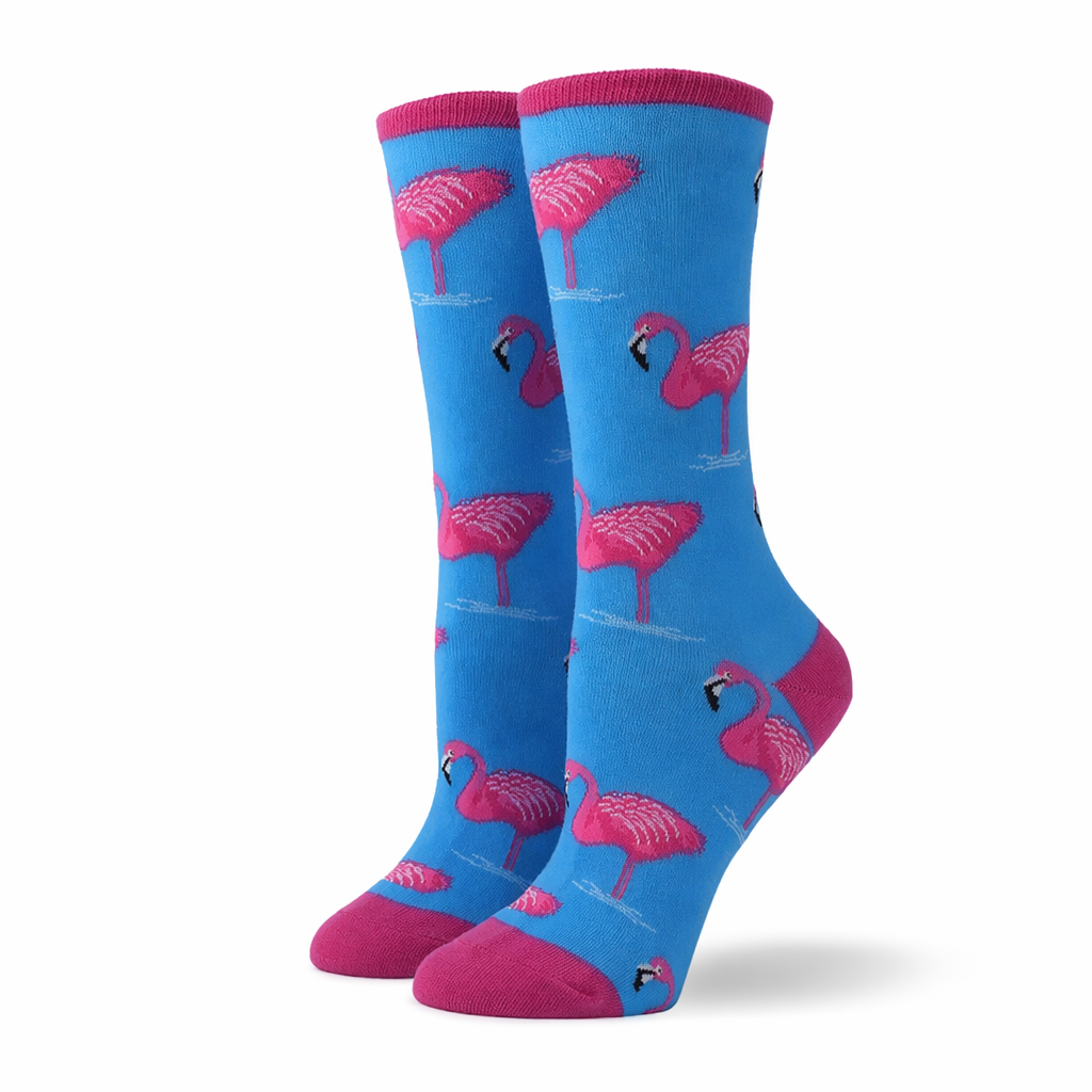 Vibrant Angel Kitten Socks for Kawaii Fashion Lovers Pink Flamingo