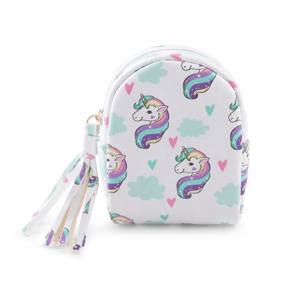 Pastel Unicorn Wallet with Secure Zipper Closure Collage