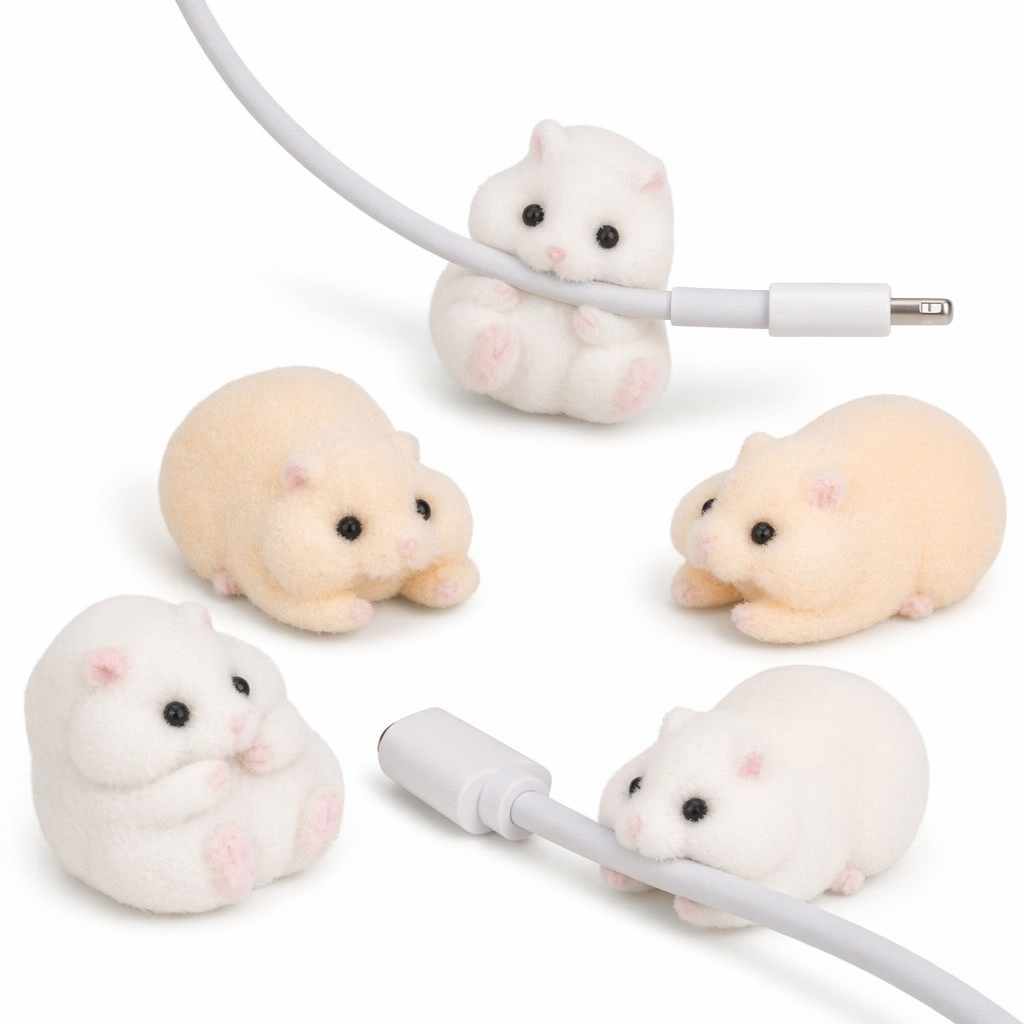 Kawaii Hamster Cable Organizers for Cute Desk and Gaming Setup Default Title