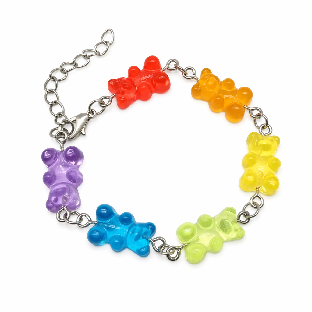 Gummy Bear Resin Bracelets for a Sweet Style Upgrade Rainbow Bracelet