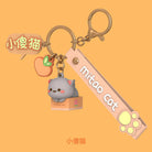 Peach & Goma Cat Keychains.