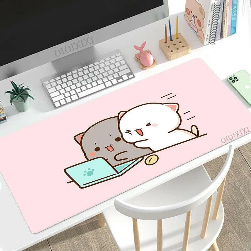 Peach & Goma Mouse pads.