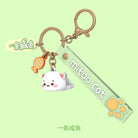 Peach & Goma Cat Keychains.