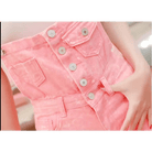 Acid Wash Distressed Dungarees with Size Chart for Pastel Pink Fashion - Cosparty