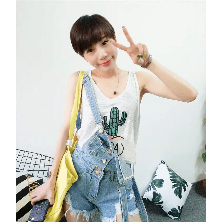 Acid Wash Distressed Dungarees with Size Chart for Pastel Pink Fashion - Cosparty